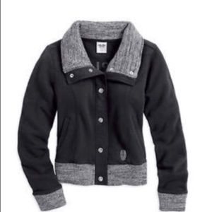 Harley-Davidson Wing Bar & Shield Logo Knit Jacket Sz LX